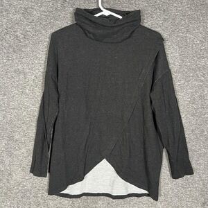 Seraphine Shirt Womens Small Gray Long Sleeve Cowl Neck Maternity Tunic Top